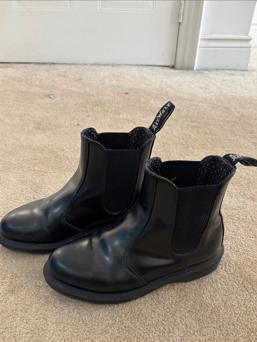 Dr. Martens Black Chelsea Boots with Pull Tabs, size 5, great condition